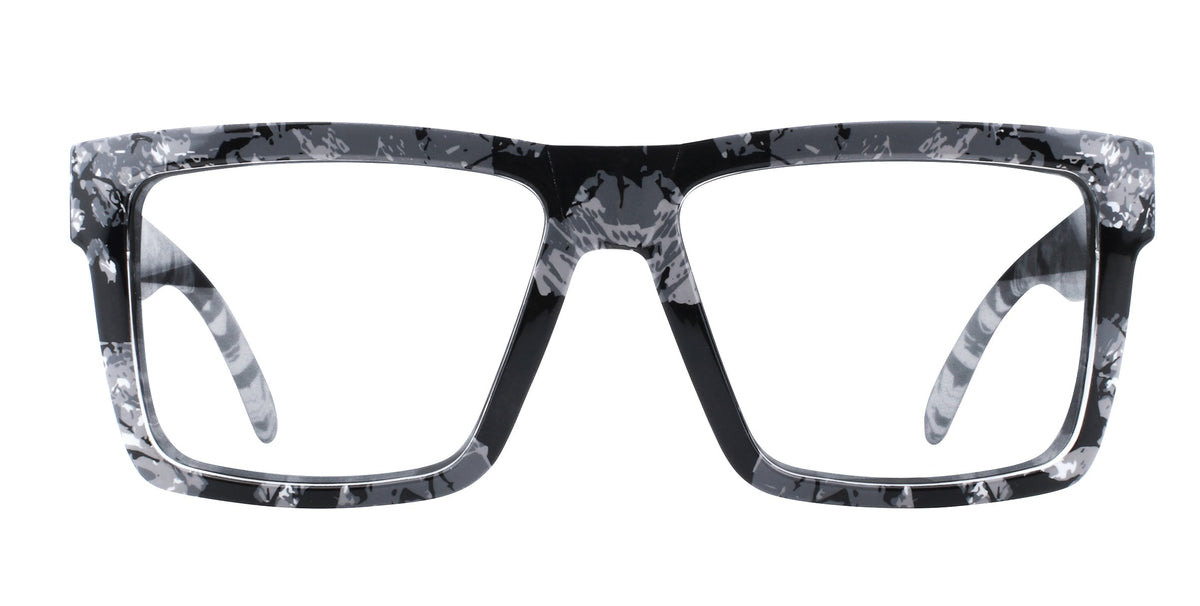South Shore Black/white marbled rectangular prescription glasses from Neven Eyewear.