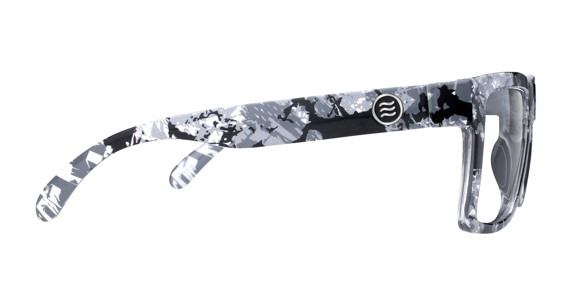 South Shore Black/white marbled rectangular prescription glasses from Neven Eyewear.