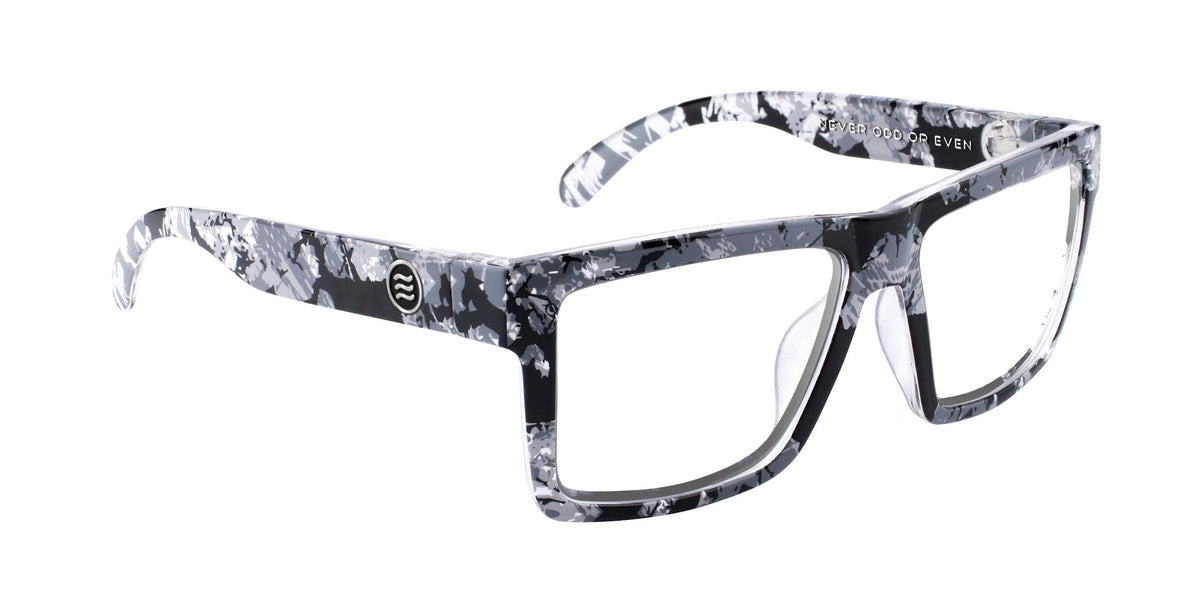 South Shore Black/white marbled rectangular prescription glasses from Neven Eyewear.
