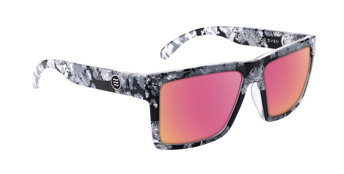 South Shore Black/white marbled rectangular prescription glasses from Neven Eyewear.