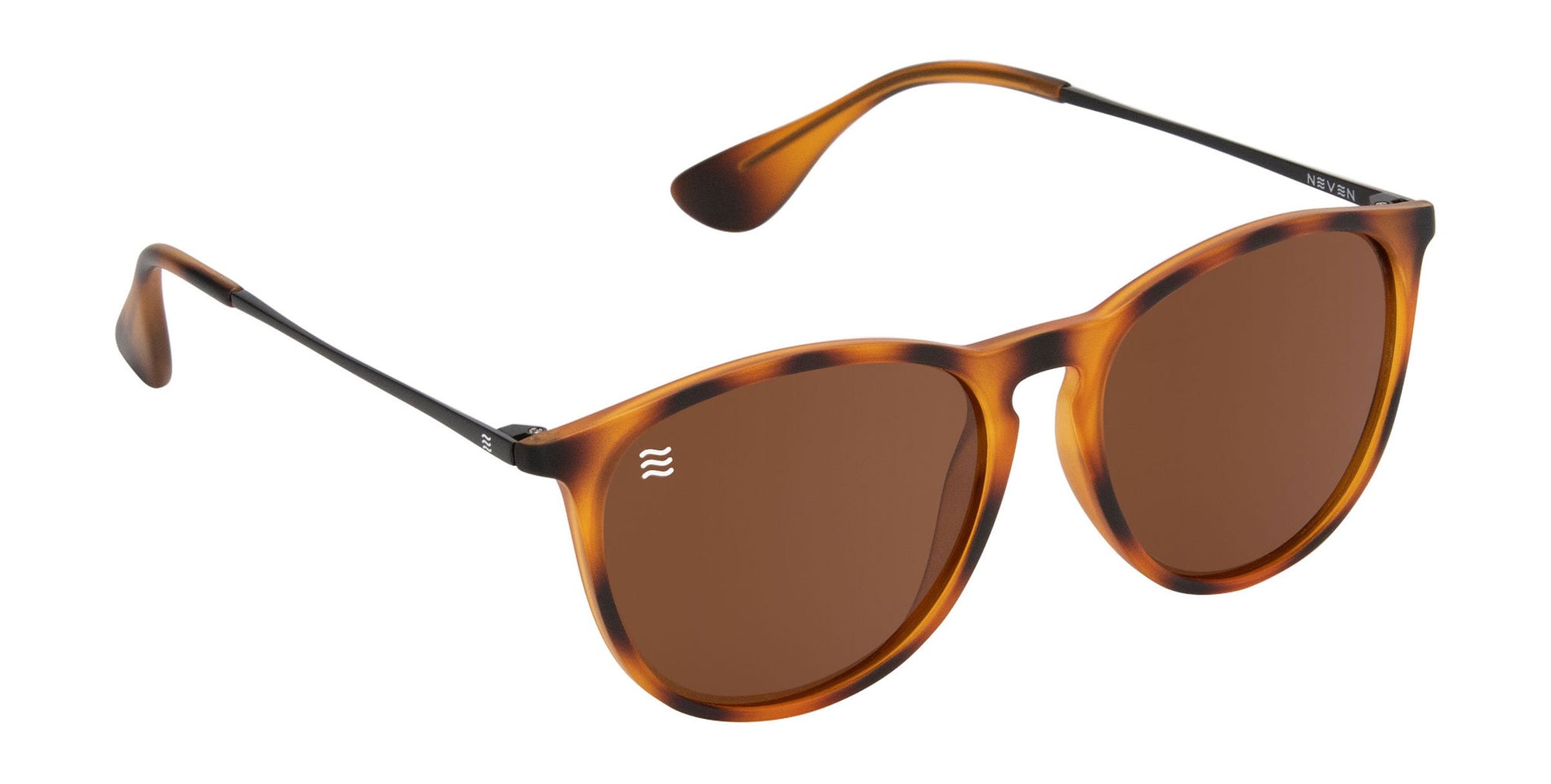 Bowie Tortoiseshell Rectangular polarized sunglasses from Neven Eyewear.