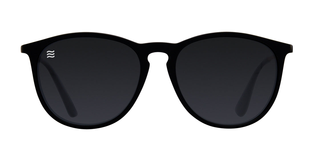 Goldie Lux black sunglasses with gradient lenses.