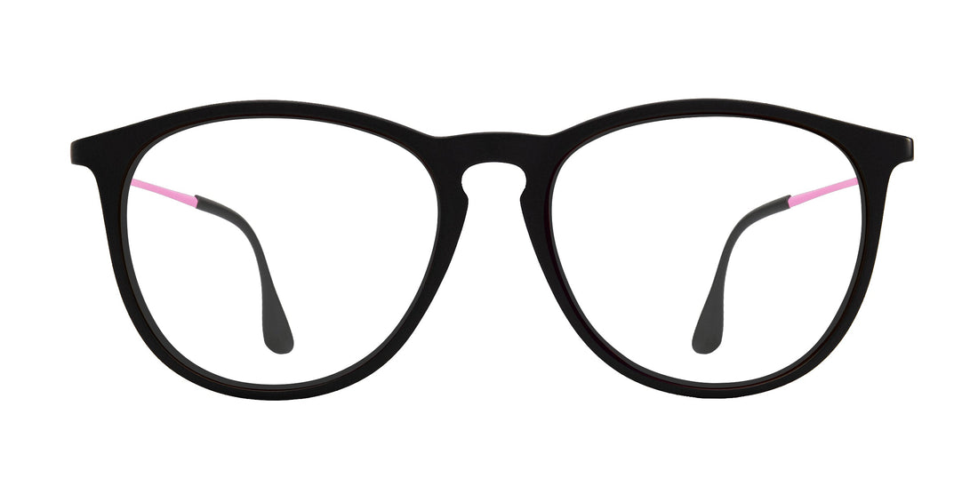 Quinn Black Round prescription glasses from Neven Eyewear.