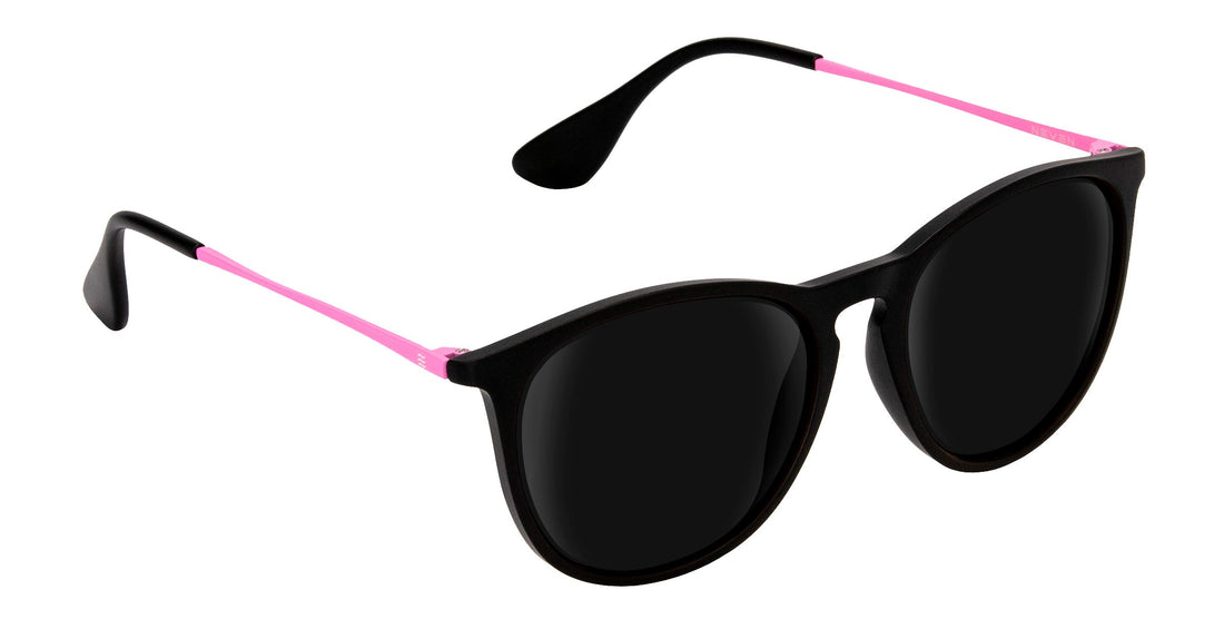 Quinn Black Round prescription glasses from Neven Eyewear.