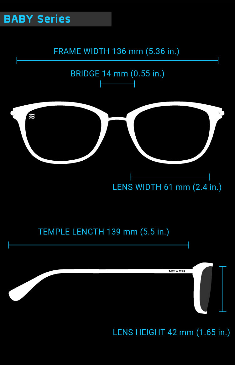 Fit Guide for Baby sunglasses frames