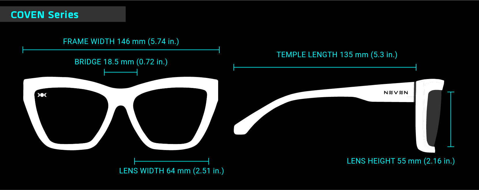 Fit Guide for Coven sunglasses frames