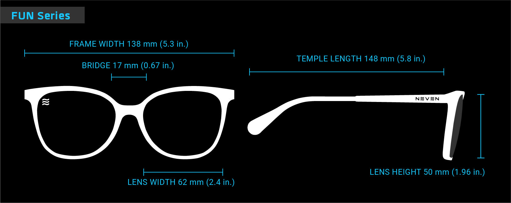 Fit Guide for Fun sunglasses frames