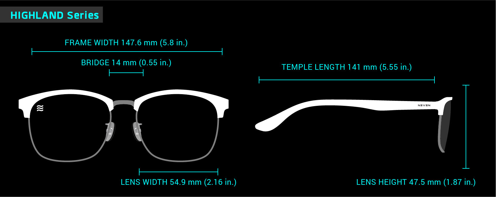 Fit Guide for Highland sunglasses frames