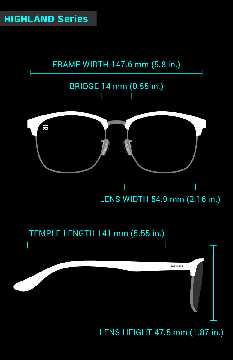 Fit Guide for Highland sunglasses frames