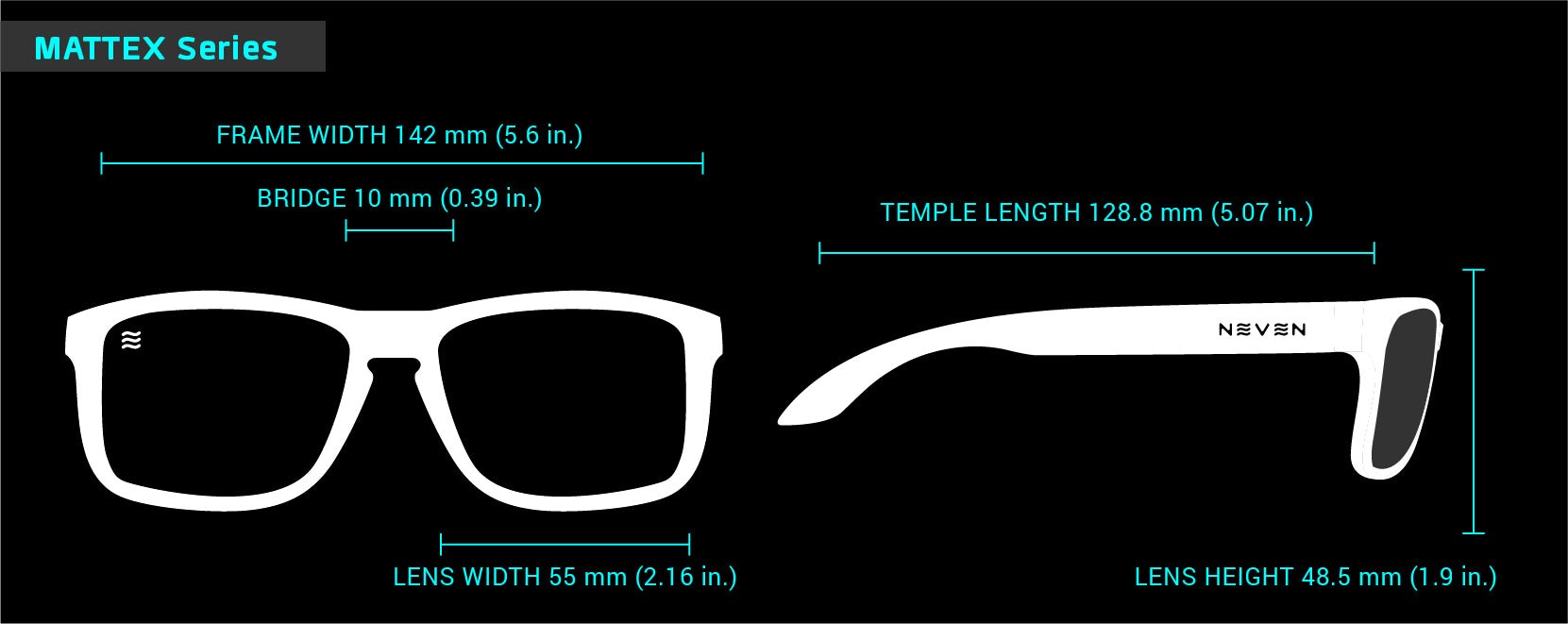 Fit Guide for Mattex sunglasses frames