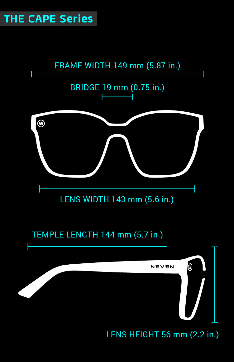 Fit Guide for The Cape sunglasses frames