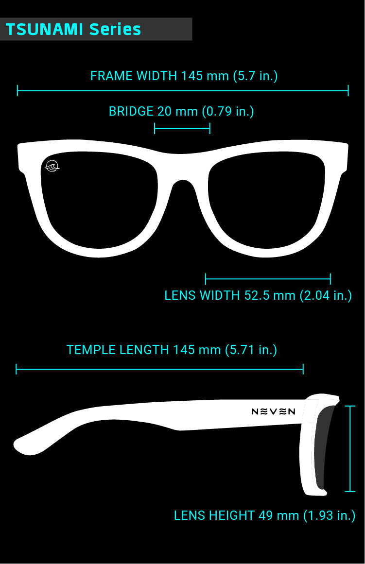 Fit Guide for Tsunami sunglasses frames